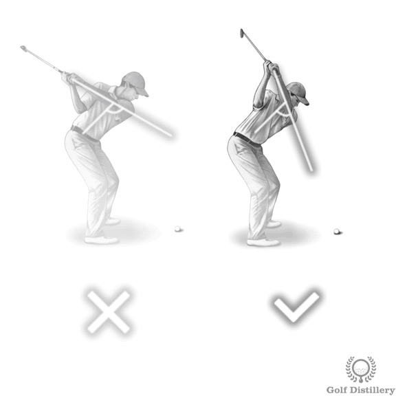 Thực hiện cú swing dốc hơn