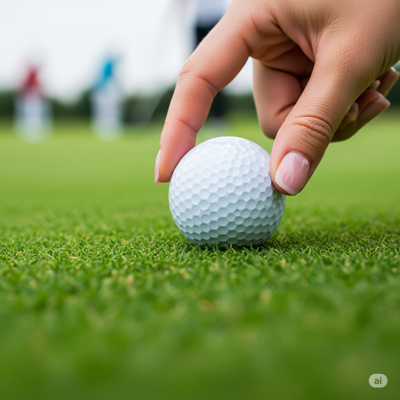 Chạm vào bóng golf