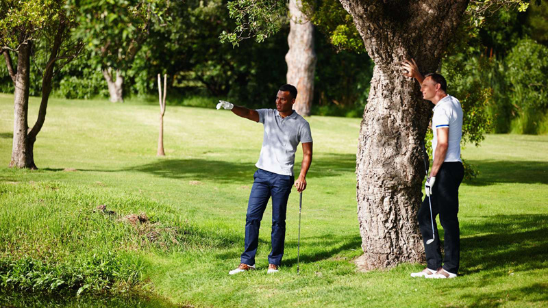 Cách đánh bóng golf dưới tán cây