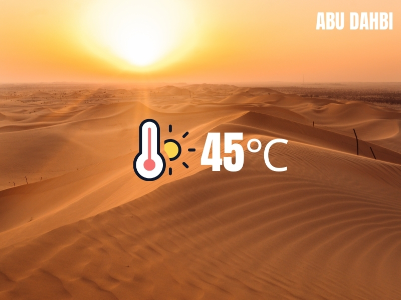 Thời tiết nắng nóng tại Abu Dahbi