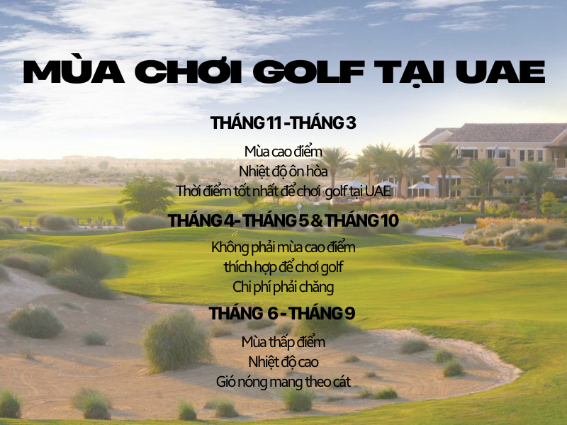 Thời điểm để chơi golf tại UAE